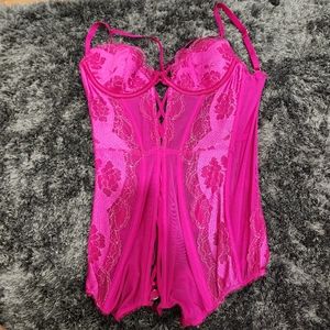 Victoria Secret hot pink corset